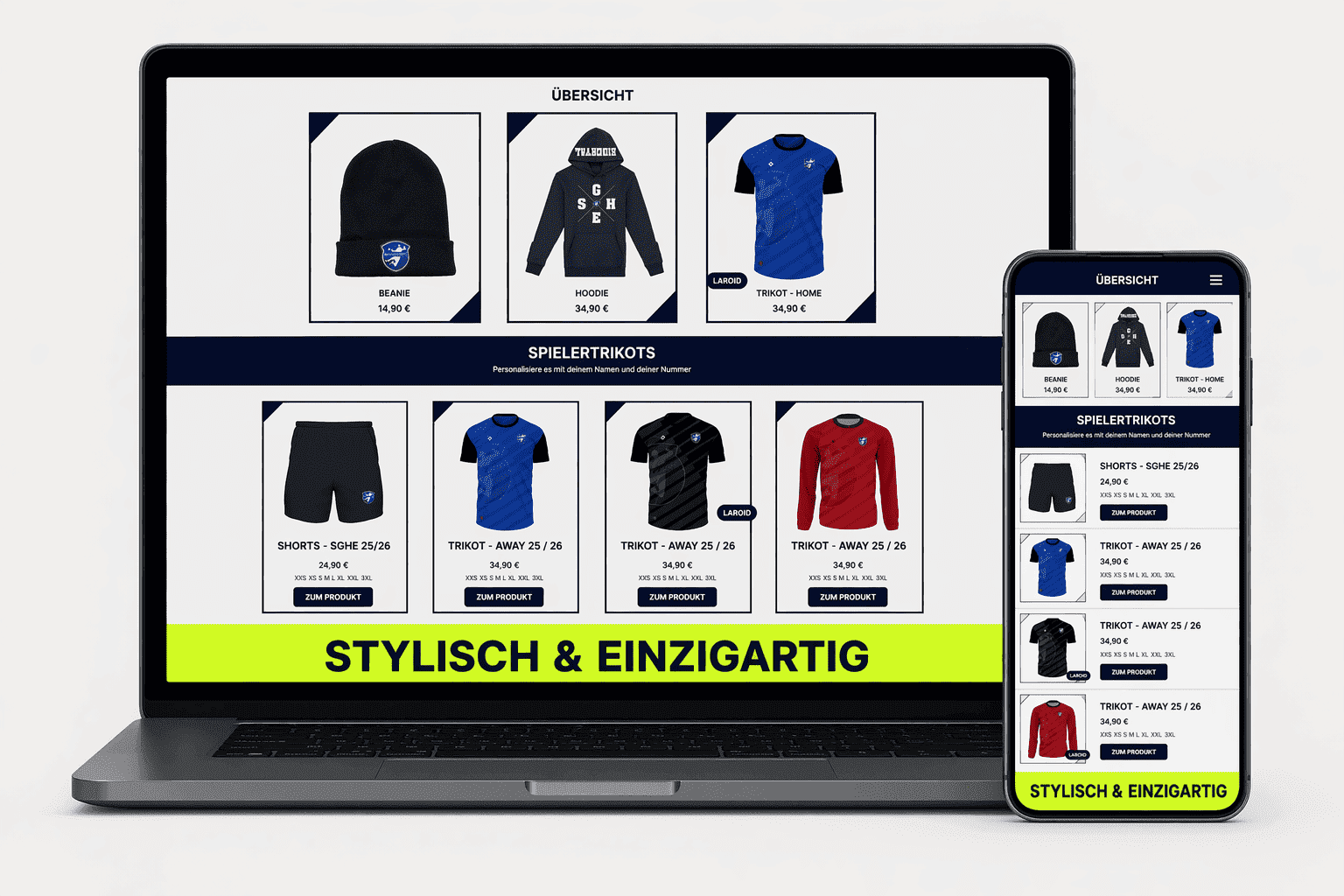 Mockup von SGHE-Shop